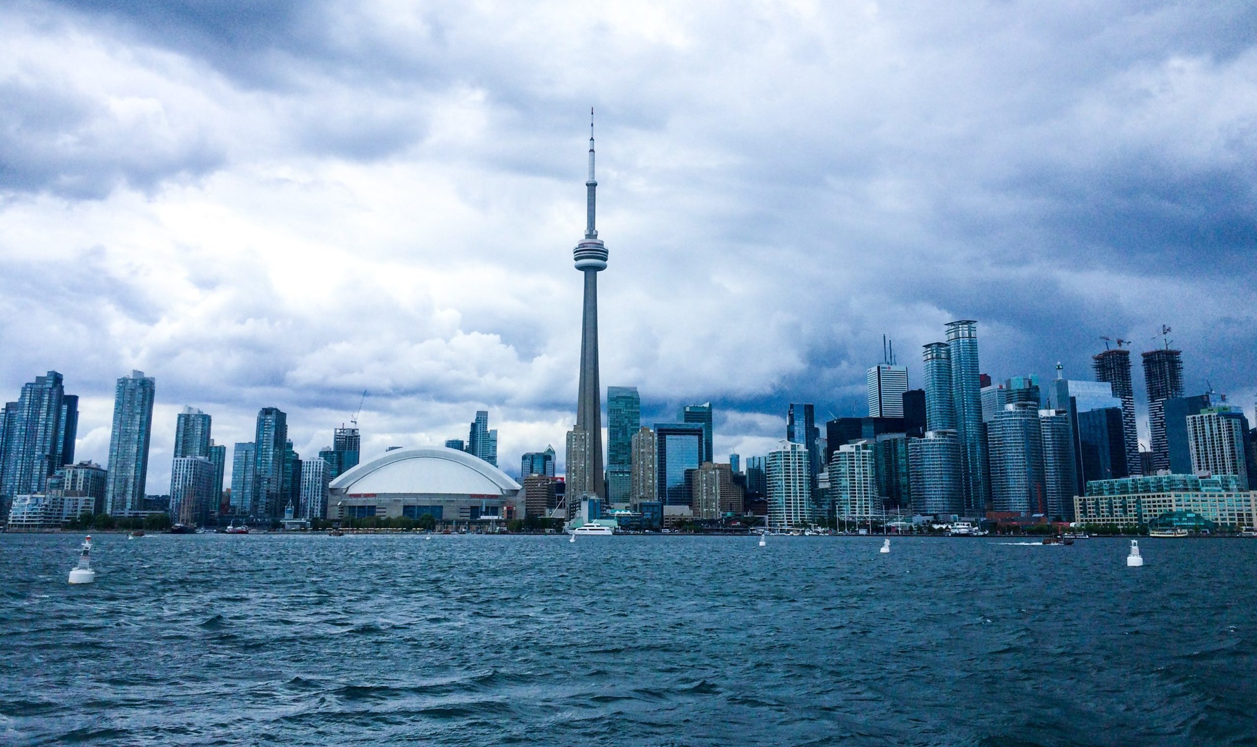 View of Toronto skyline from Lake Ontario